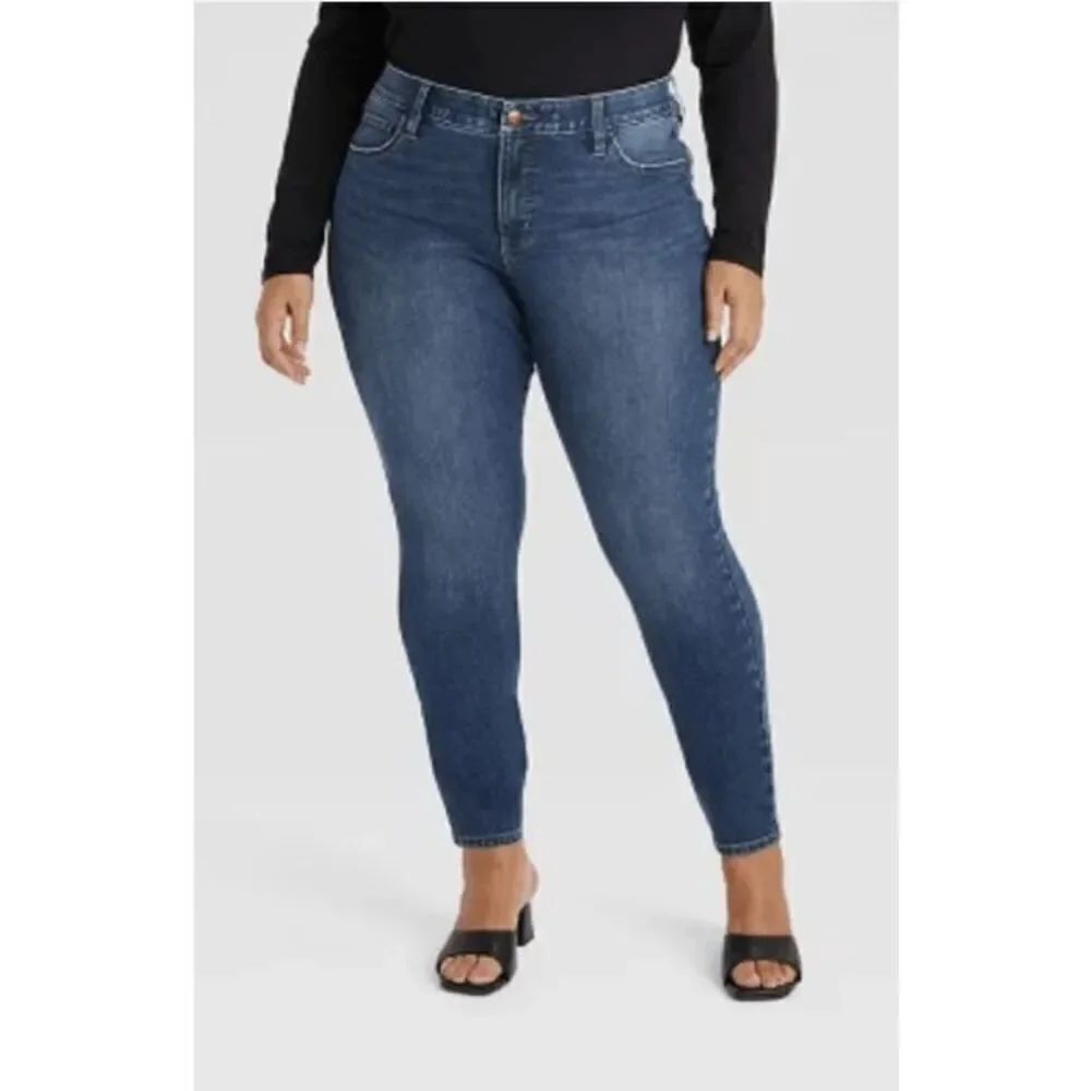 Ava & Viv NWT size 26R stretch skinny jeans mid-rise, plus size